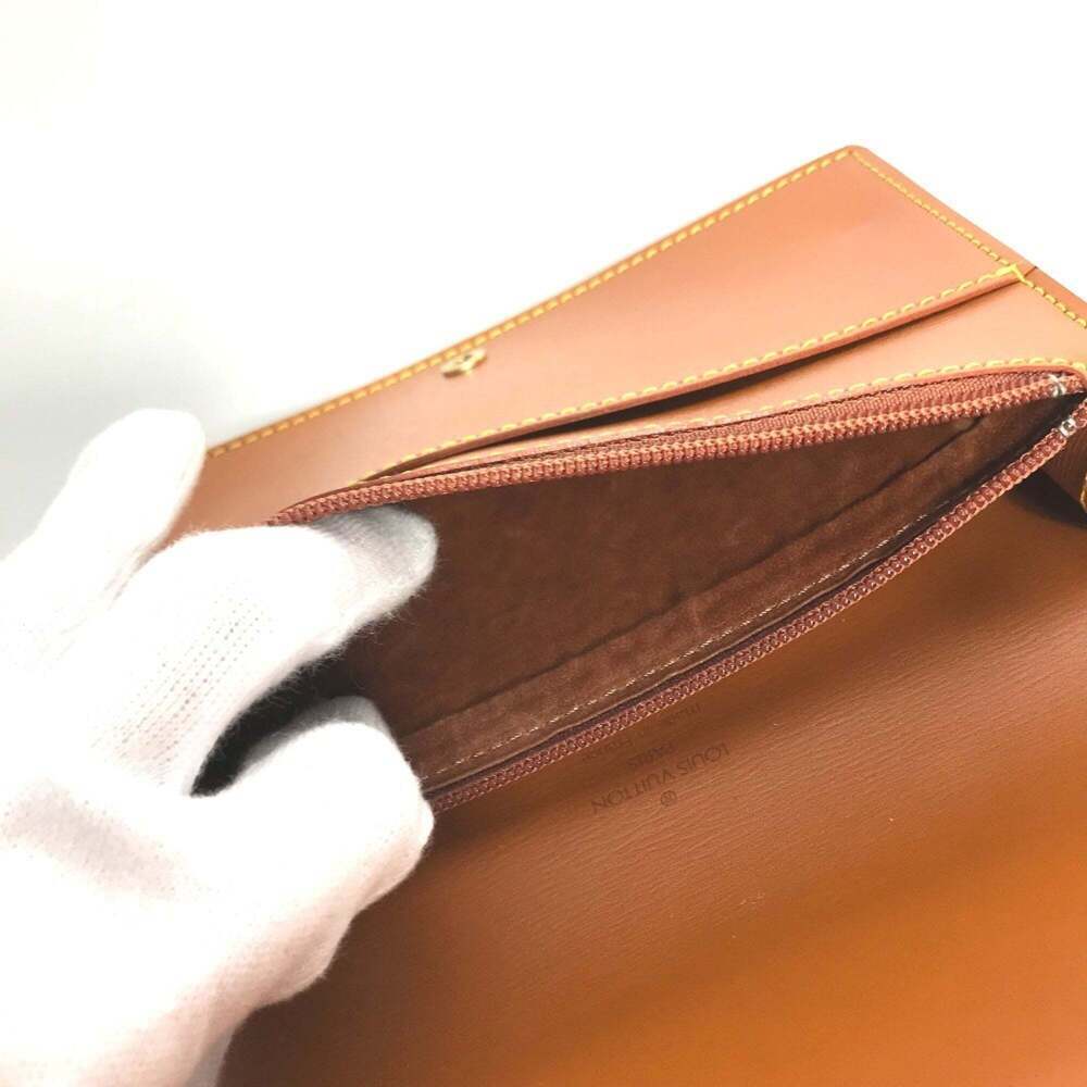 LOUIS VUITTON Brown Leather Pouch - Picture 9 of 12